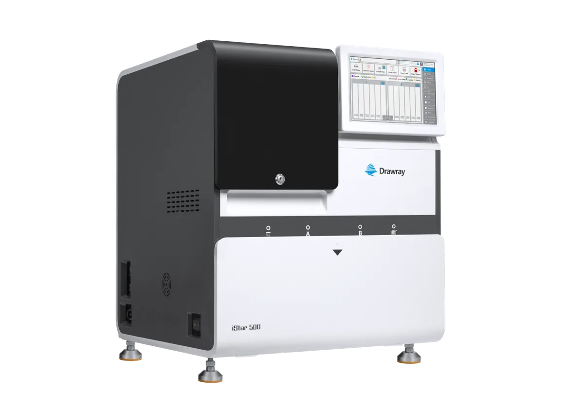 Analyseur d'immunoanalyse iStar 500, vue de trois-quarts